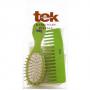 Tek Set Spazzola Ovale 15,5X4,7 Pettine Verde Acido Dente Rado 14,5X4,5 Cm