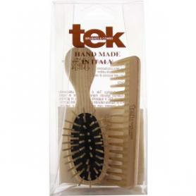 Tek Set Spazzola Ovale 15,5x4,7 cm Pettine Dente Rado 14,5x4,5 cm