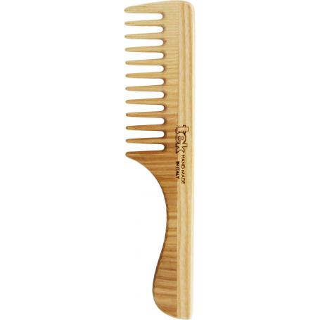 Tek Pettine Frassino A Denti Radi Con Manico 20x4,5 cm